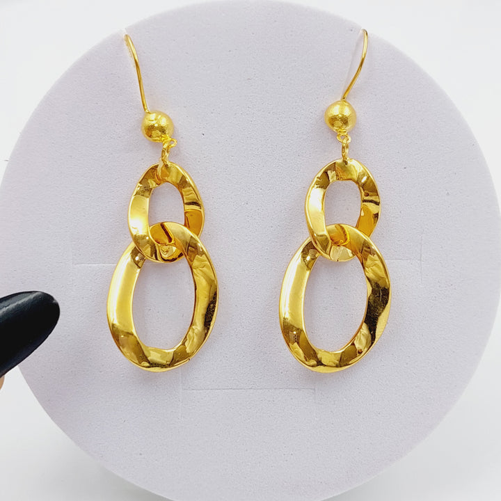 21K Gold Shankle Earrings by Saeed Jewelry - Image 1