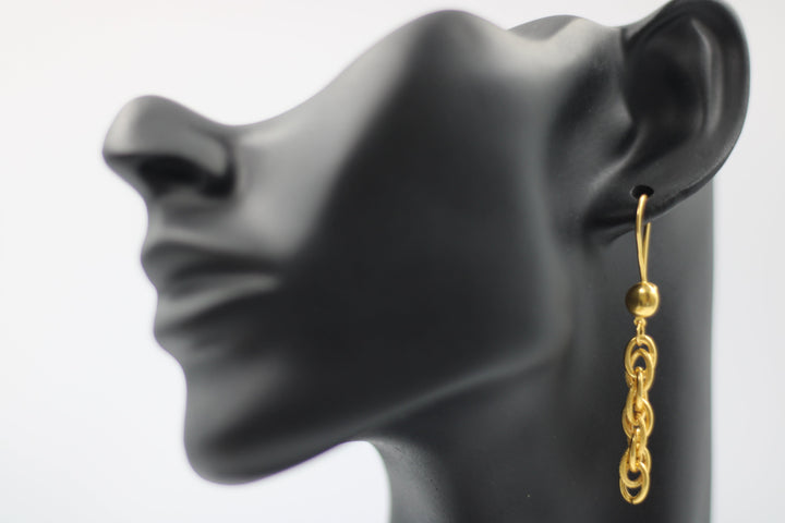 21K Gold Shankle Earrings by Saeed Jewelry - Image 7