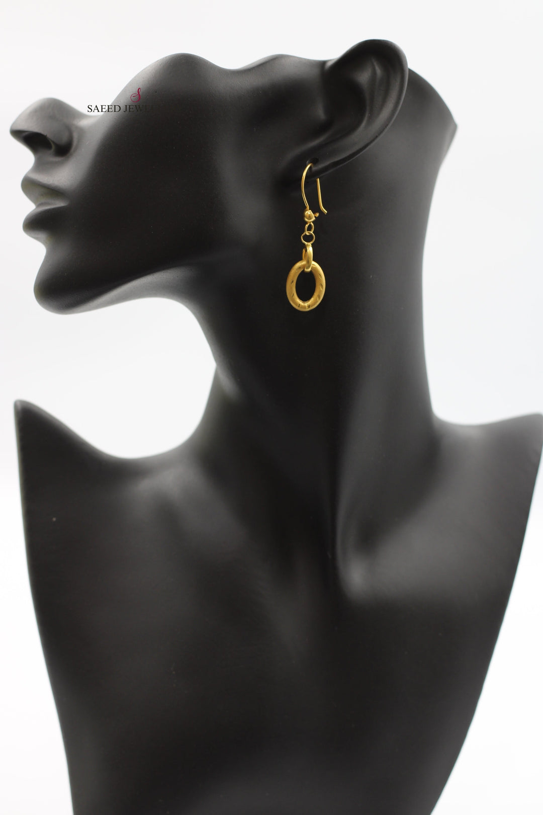 21K Gold Shankle Earrings by Saeed Jewelry - Image 2