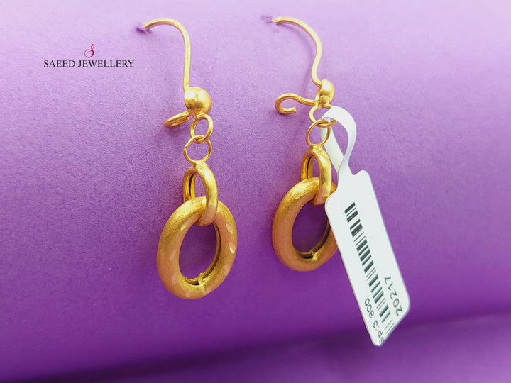 21K Gold Shankle Earrings by Saeed Jewelry - Image 1