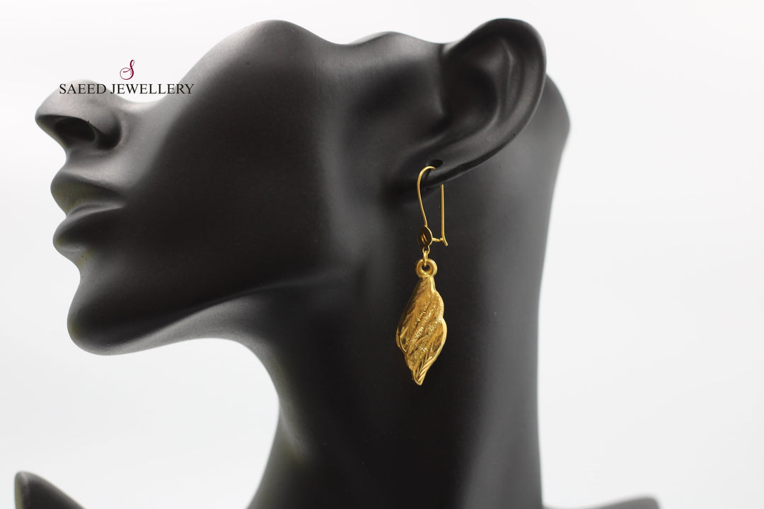 21K Gold Shankle Earrings by Saeed Jewelry - Image 6