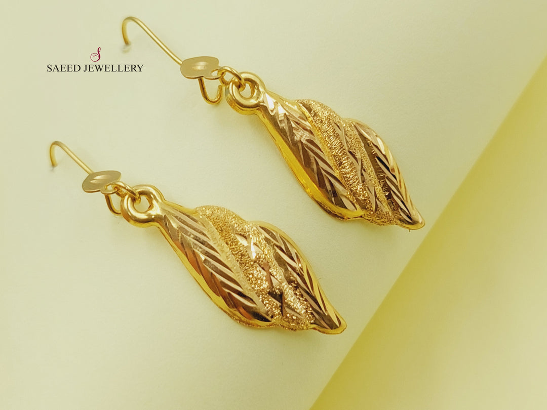 21K Gold Shankle Earrings by Saeed Jewelry - Image 4