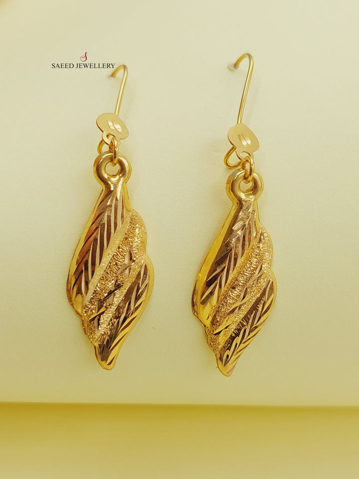 21K Gold Shankle Earrings by Saeed Jewelry - Image 1