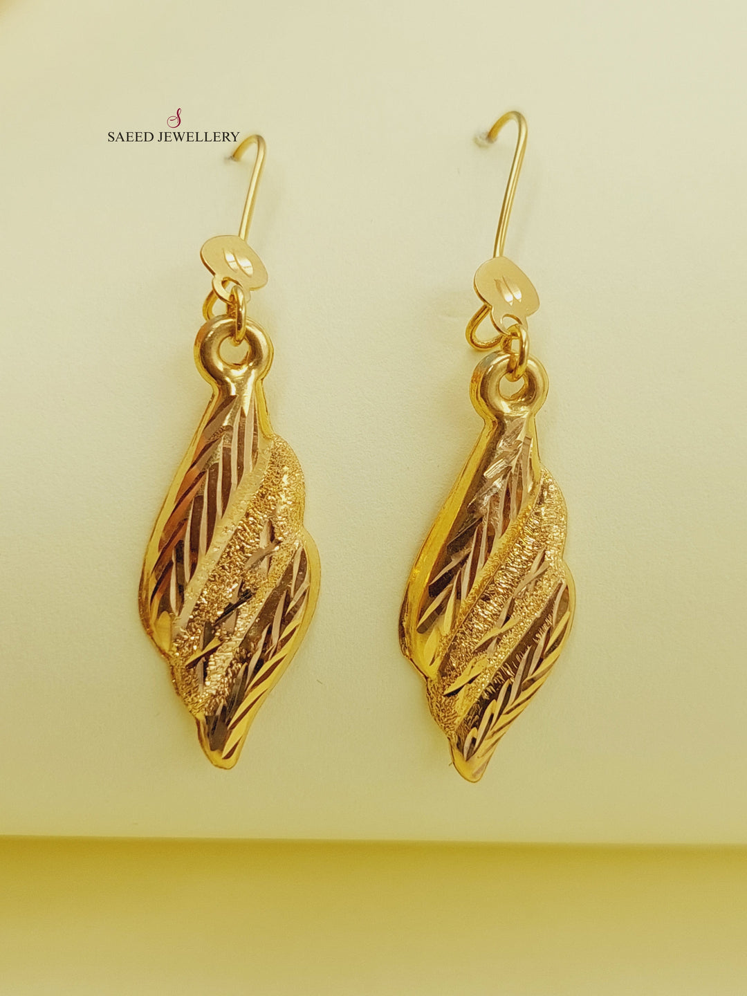 21K Gold Shankle Earrings by Saeed Jewelry - Image 5