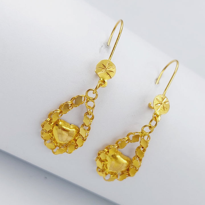 21K Gold Shankle Earrings by Saeed Jewelry - Image 4