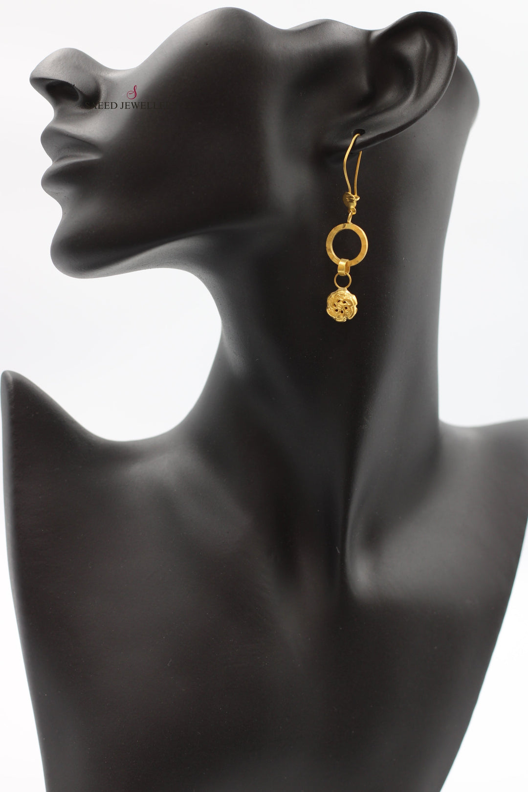 21K Gold Shankle Earrings by Saeed Jewelry - Image 3