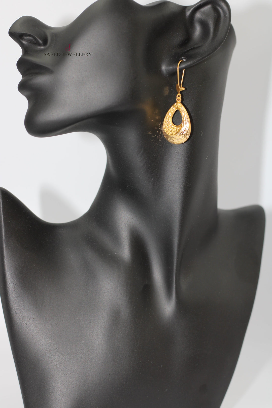 21K Gold Shankle Earrings by Saeed Jewelry - Image 4