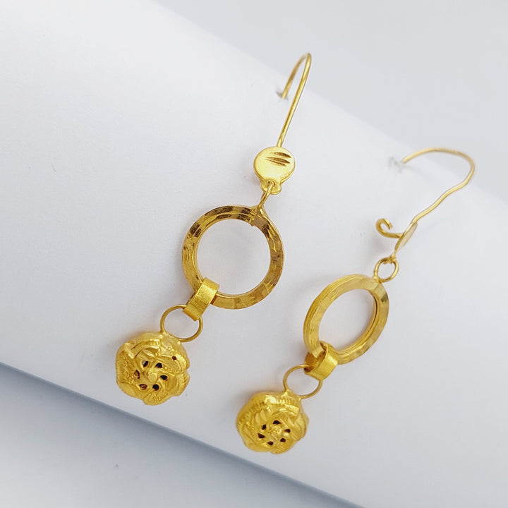 21K Gold Shankle Earrings by Saeed Jewelry - Image 4