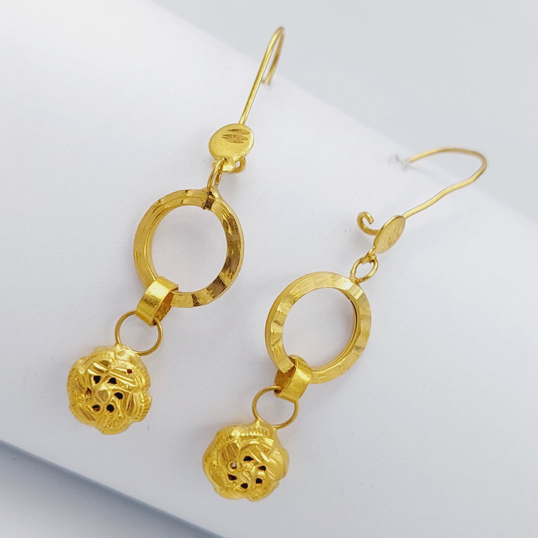 21K Gold Shankle Earrings by Saeed Jewelry - Image 1