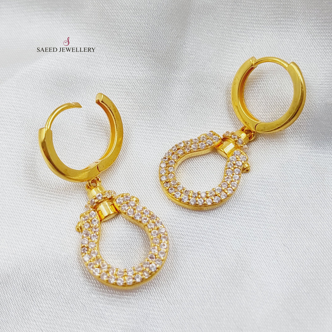 21K Gold Sho Earrings by Saeed Jewelry - Image 1