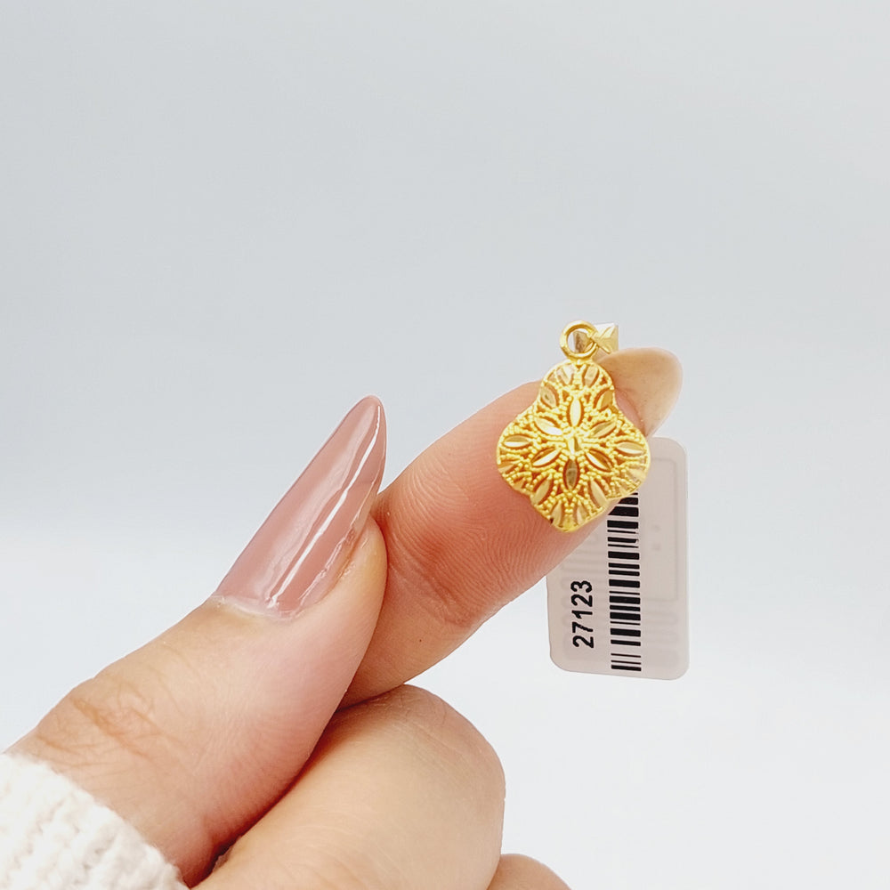 21K Small  Pendant Made of 21K Yellow Gold by Saeed Jewelry-27123