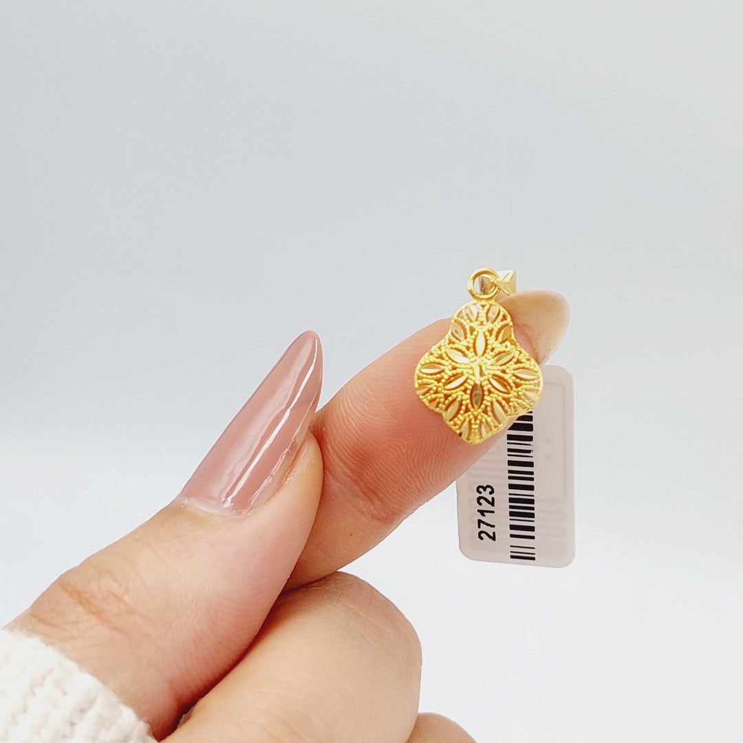 21K Small  Pendant Made of 21K Yellow Gold by Saeed Jewelry-27123