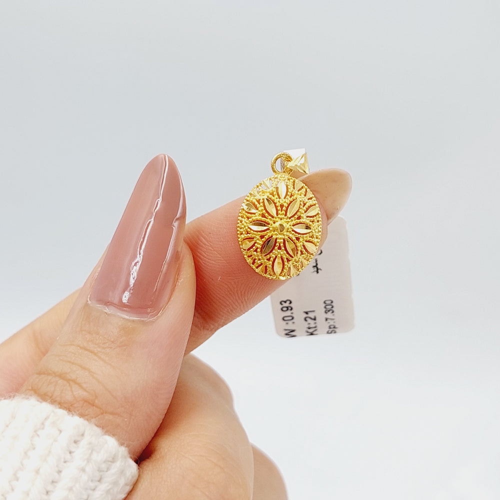 21K Gold Small Pendant by Saeed Jewelry - Image 2