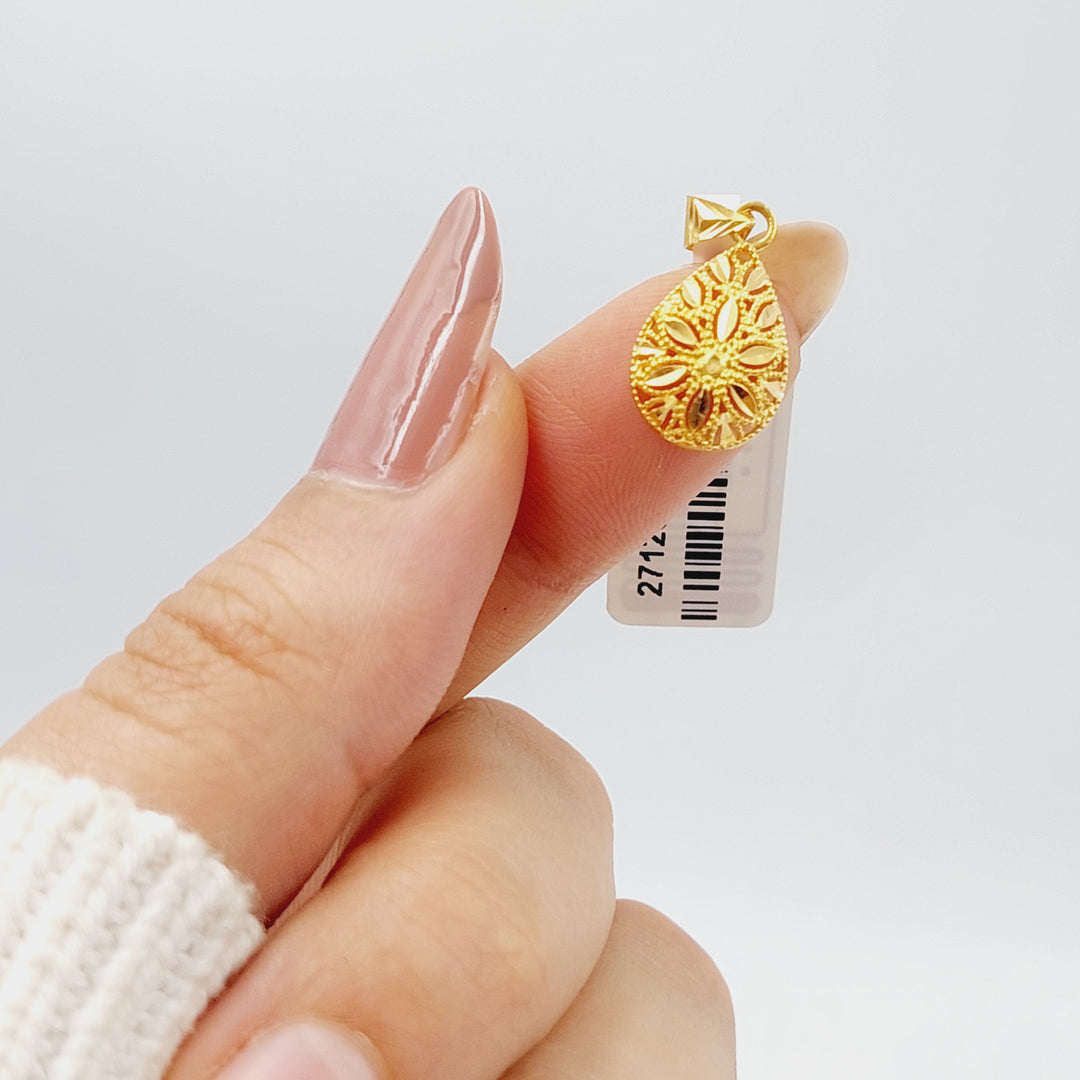 21K Small  Pendant Made of 21K Yellow Gold by Saeed Jewelry-27125