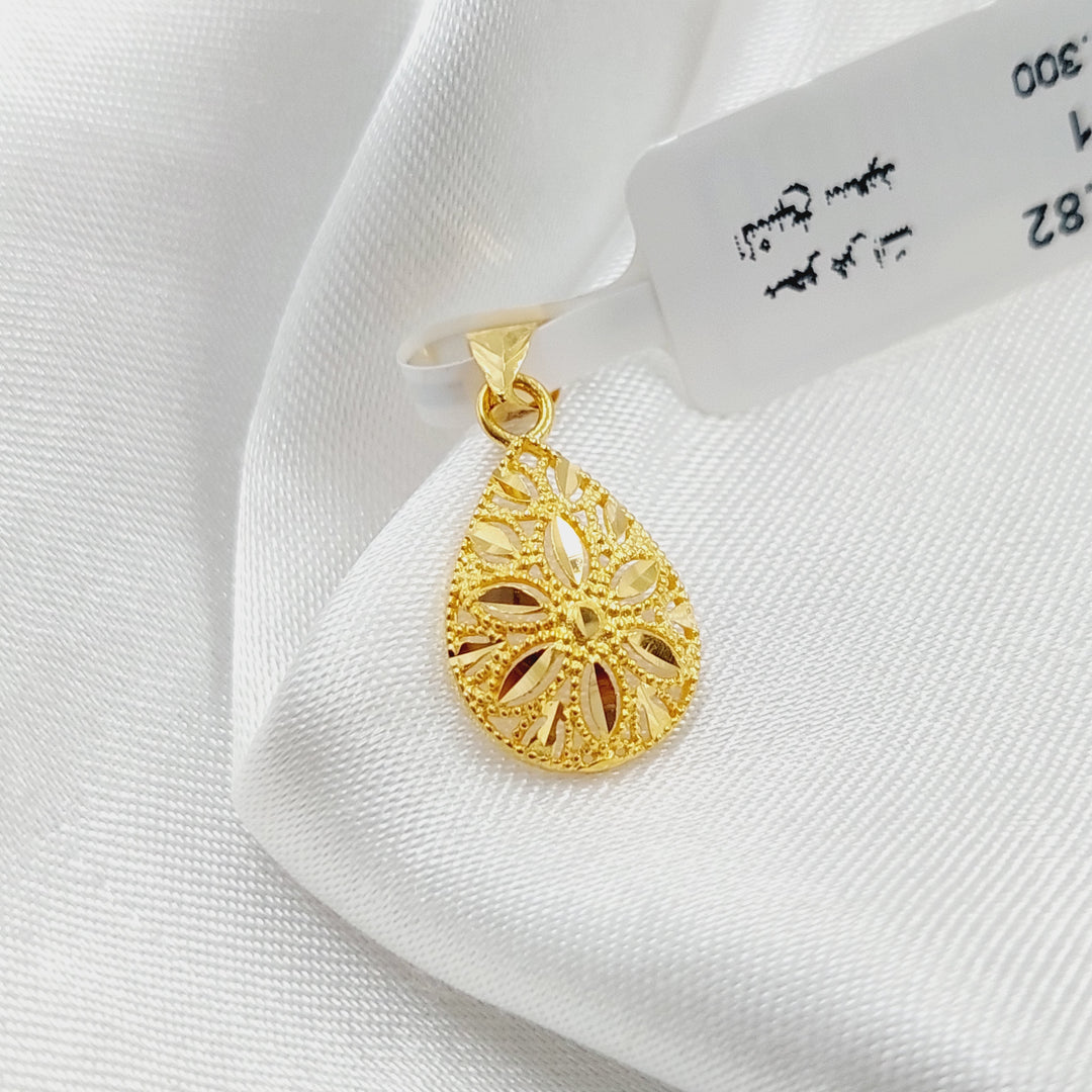 21K Small  Pendant Made of 21K Yellow Gold by Saeed Jewelry-27125