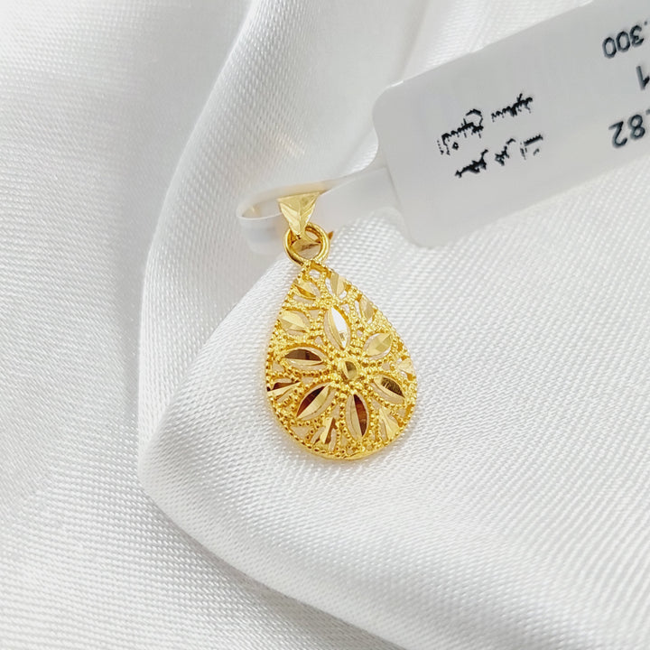 21K Small  Pendant Made of 21K Yellow Gold by Saeed Jewelry-27125