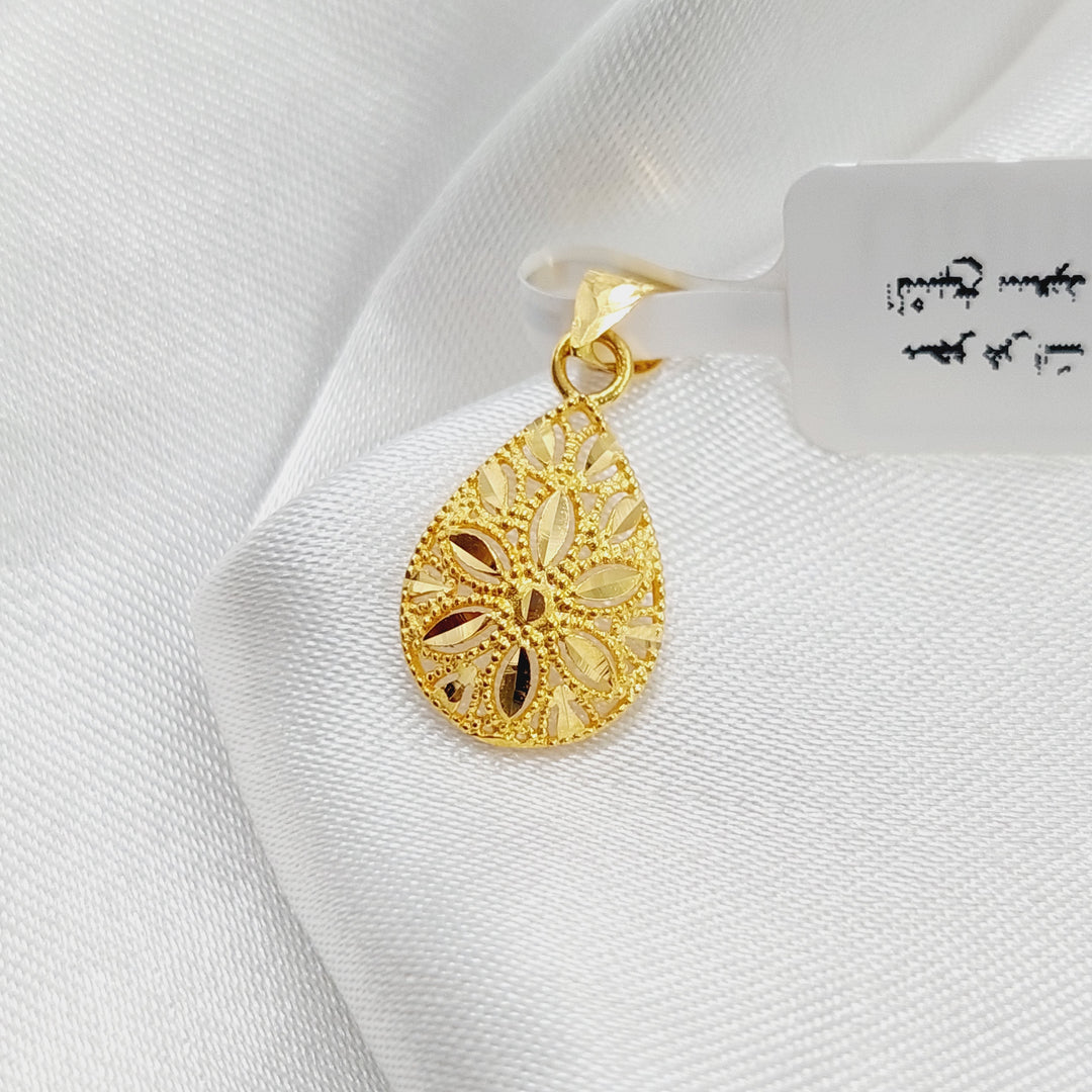 21K Small  Pendant Made of 21K Yellow Gold by Saeed Jewelry-27125