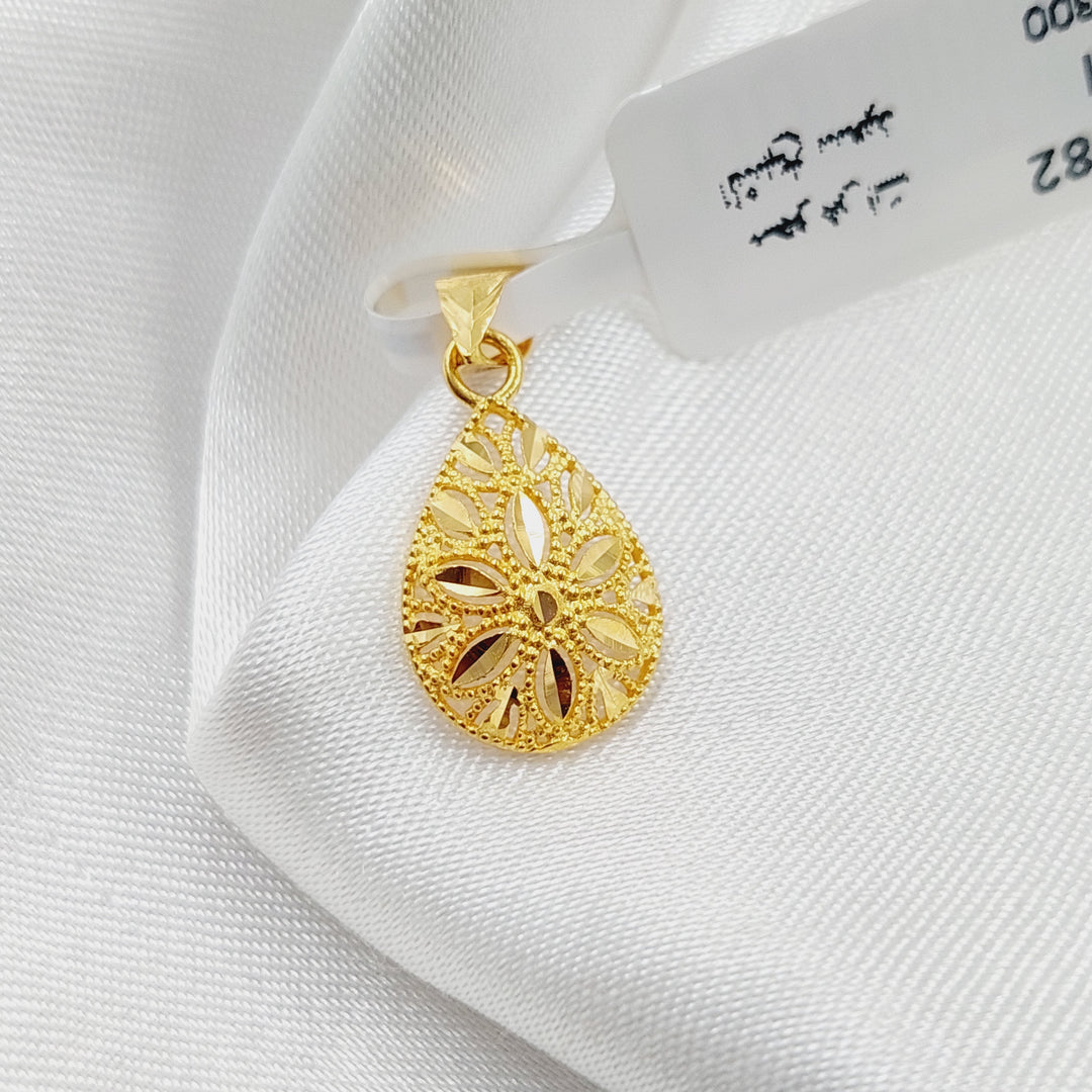 21K Gold Small Pendant by Saeed Jewelry - Image 3