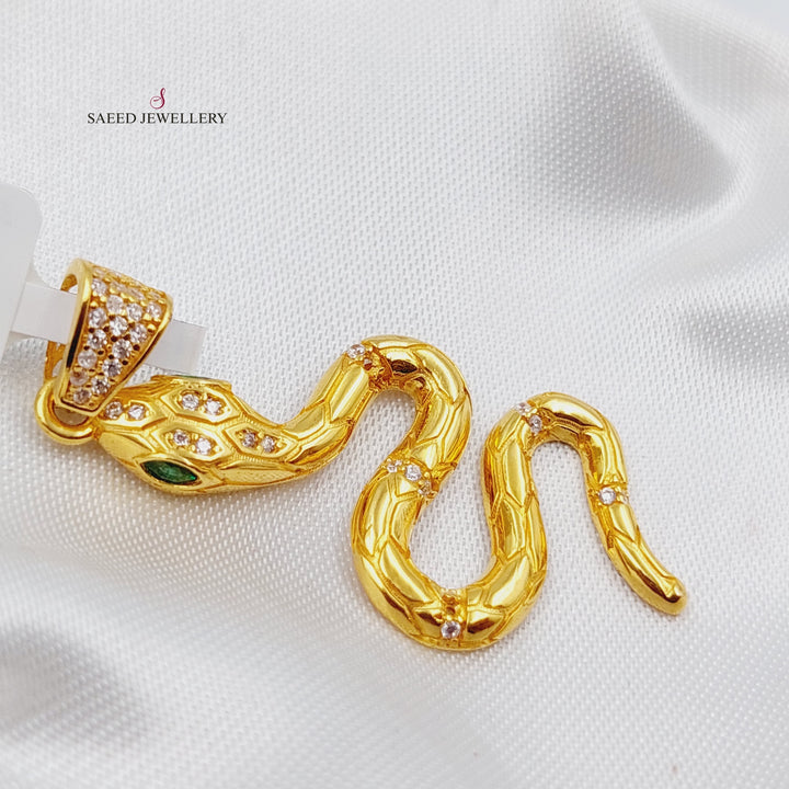 21K Gold Snake Pendant by Saeed Jewelry - Image 2