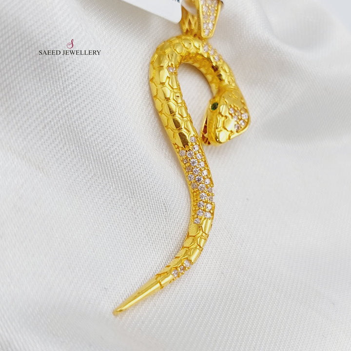 21K Gold Snake Pendant by Saeed Jewelry - Image 1