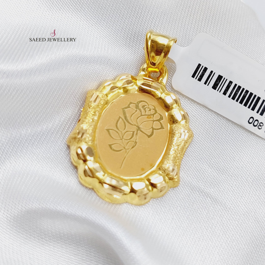 21K Gold Soft Pendant by Saeed Jewelry - Image 1