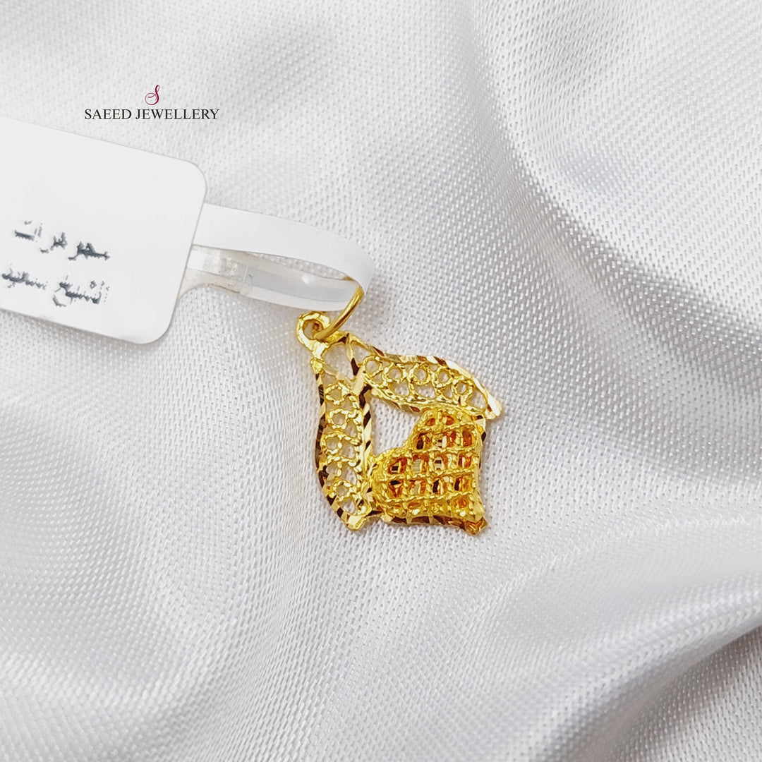 21K Gold Soft Pendant by Saeed Jewelry - Image 2