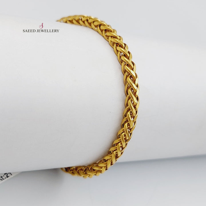 21K Gold Franco Bracelet by Saeed Jewelry - Image 1