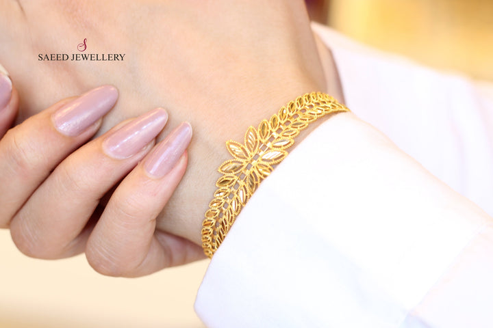 21K Gold Spike Bracelet by Saeed Jewelry - Image 6