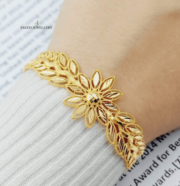 21K Gold Spike Bracelet by Saeed Jewelry - Image 4