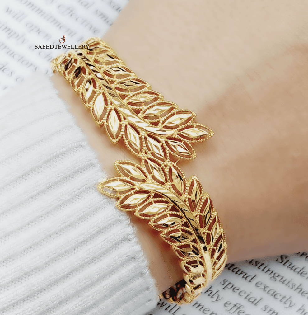 21K Gold Spike Bracelet by Saeed Jewelry - Image 5