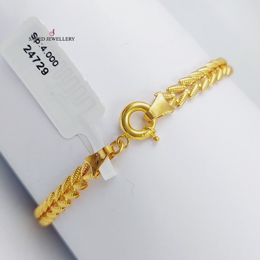 21K Gold Spike Bracelet by Saeed Jewelry - Image 8