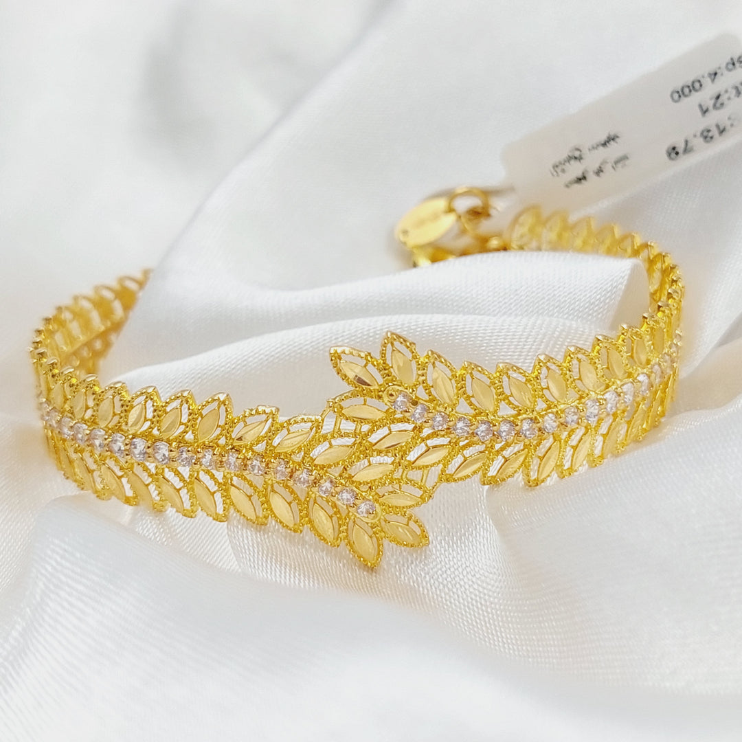 21K Spike Bracelet Made of 21K Yellow Gold by Saeed Jewelry-27135