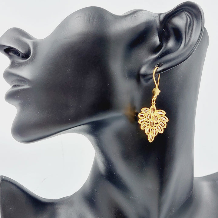 21K Gold Spike Earrings by Saeed Jewelry - Image 2