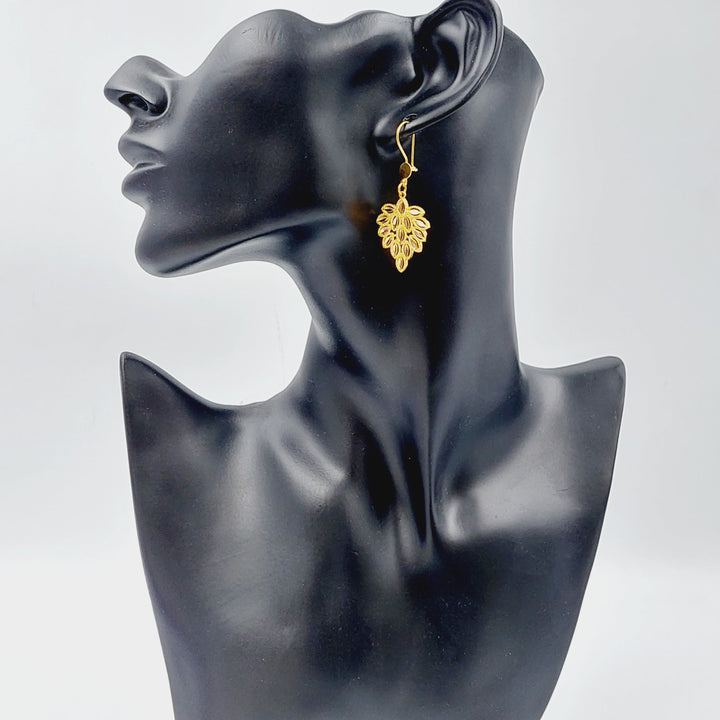 21K Gold Spike Earrings by Saeed Jewelry - Image 3