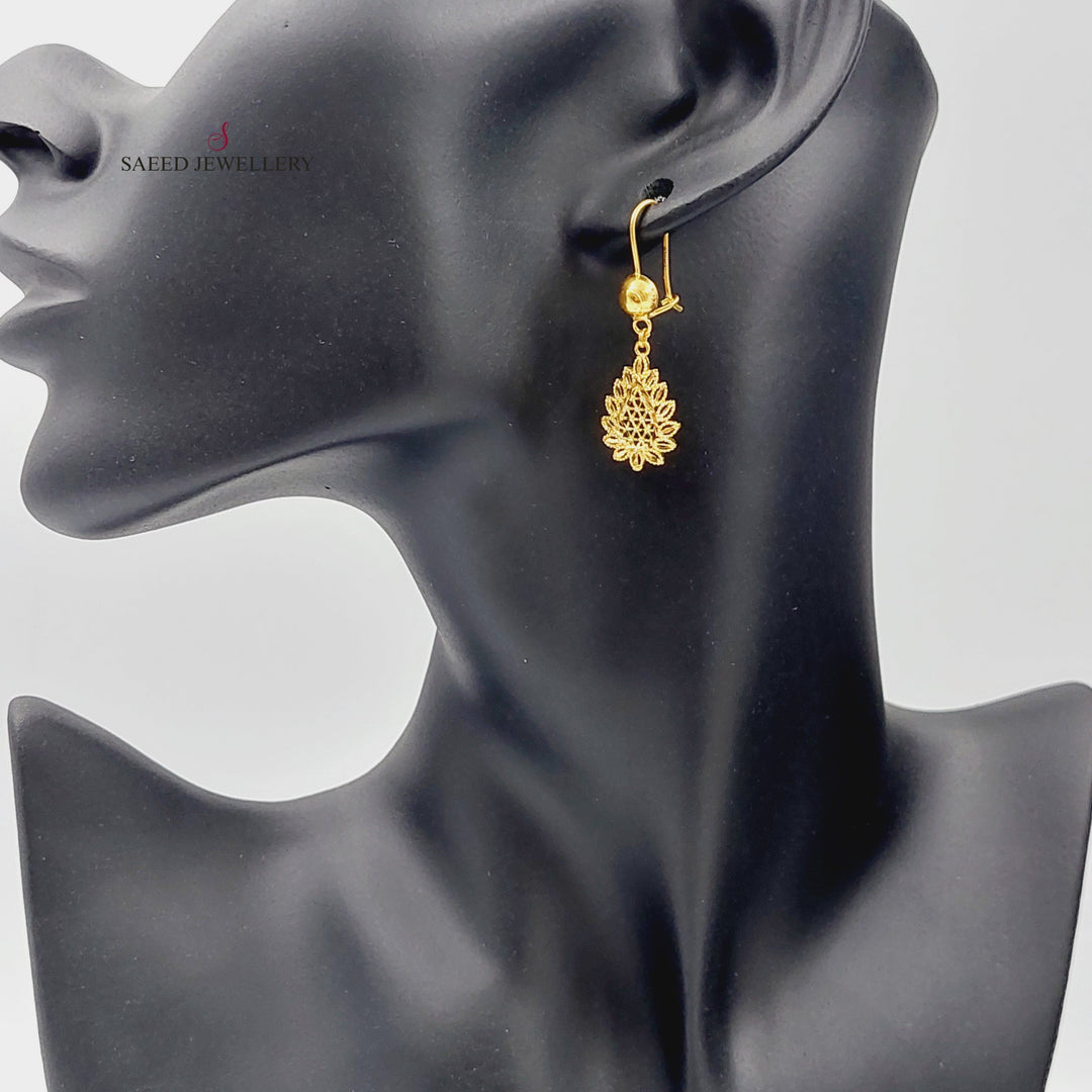 21K Gold Spike Earrings by Saeed Jewelry - Image 3