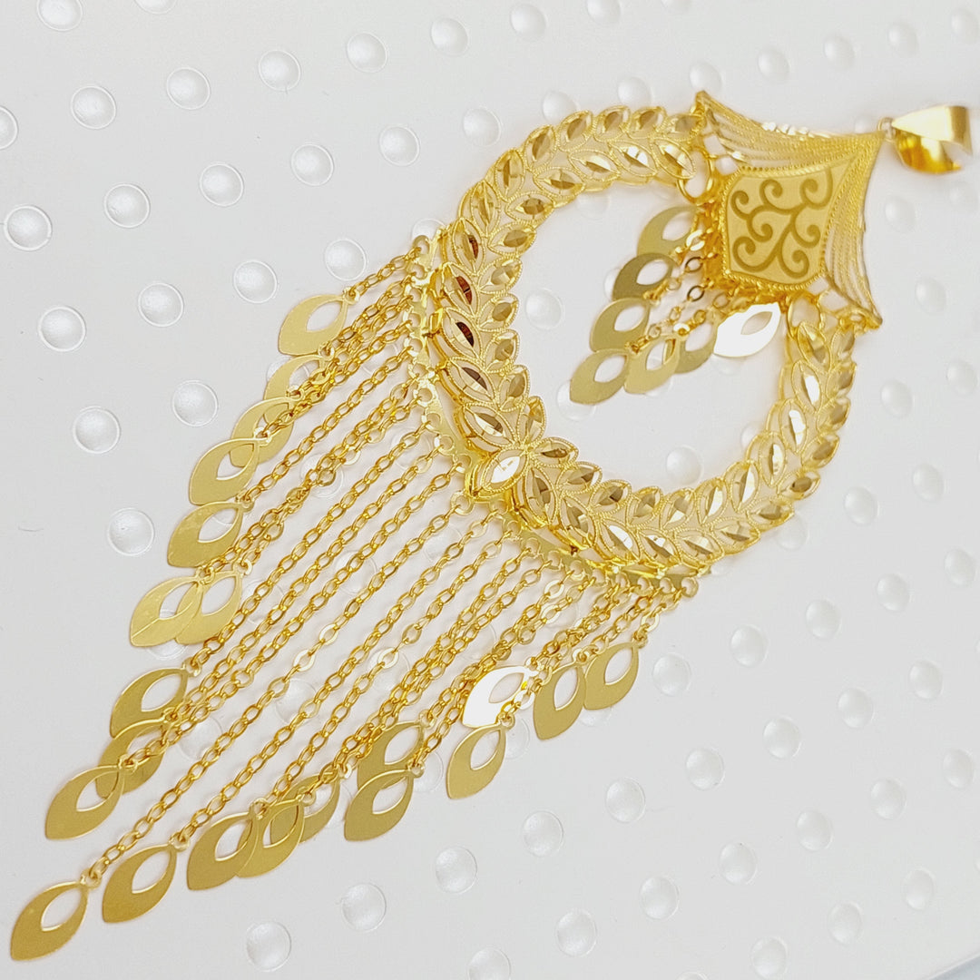 21K Gold Spike Pendant by Saeed Jewelry - Image 4