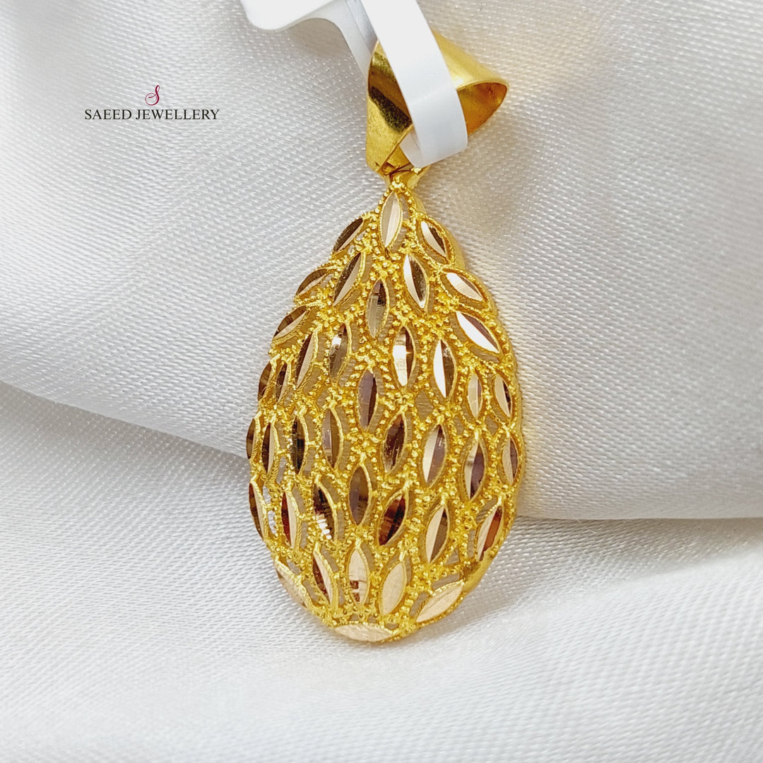 21K Gold Spike Pendant by Saeed Jewelry - Image 5