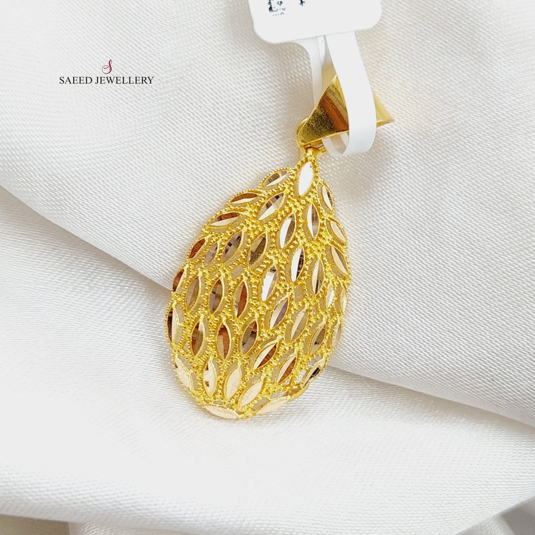 21K Gold Spike Pendant by Saeed Jewelry - Image 1