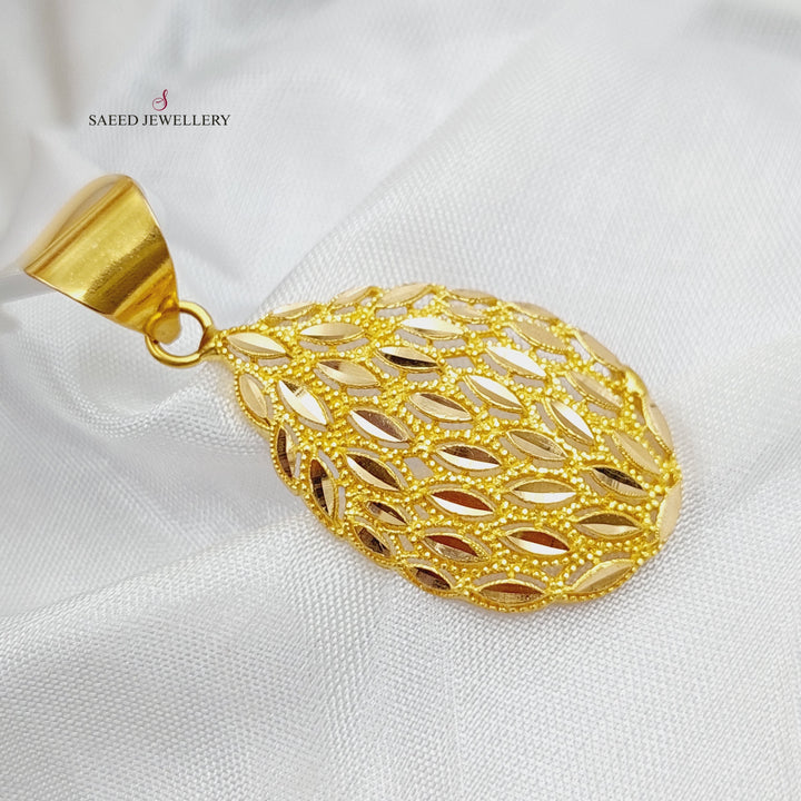 21K Gold Spike Pendant by Saeed Jewelry - Image 4