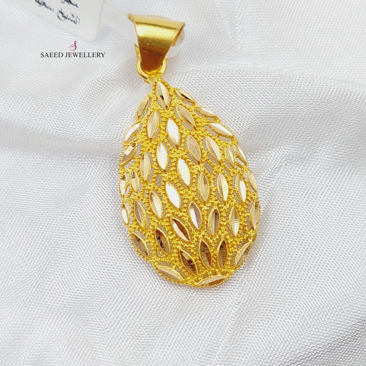 21K Gold Spike Pendant by Saeed Jewelry - Image 1