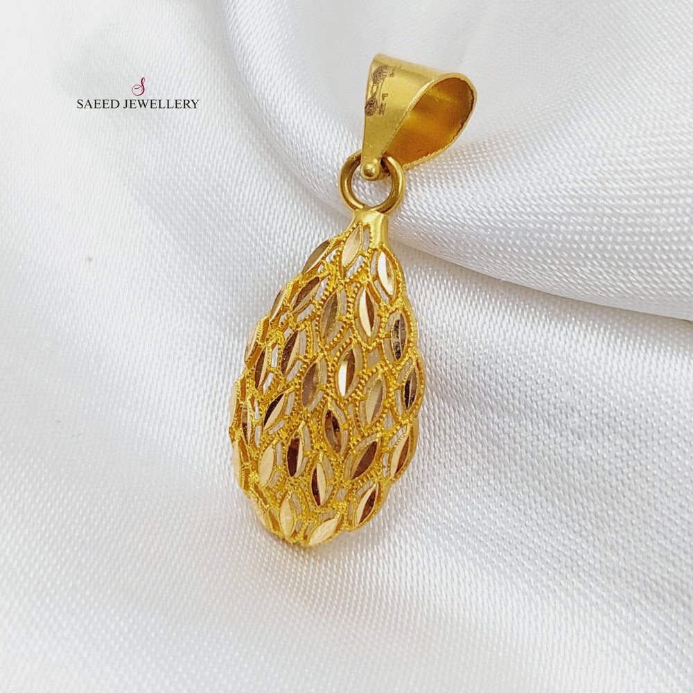 21K Gold Spike Pendant by Saeed Jewelry - Image 2