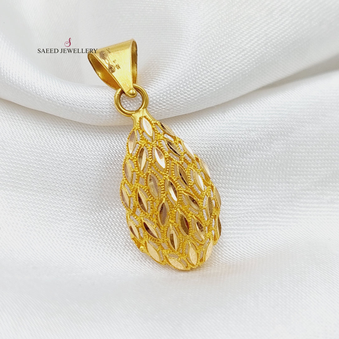 21K Gold Spike Pendant by Saeed Jewelry - Image 1