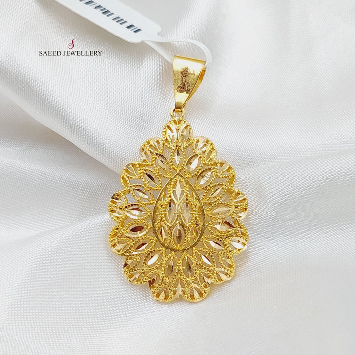 21K Gold Spike Pendant by Saeed Jewelry - Image 1