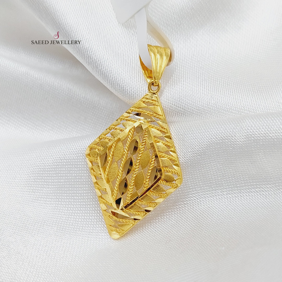 21K Gold Spike Pendant by Saeed Jewelry - Image 1