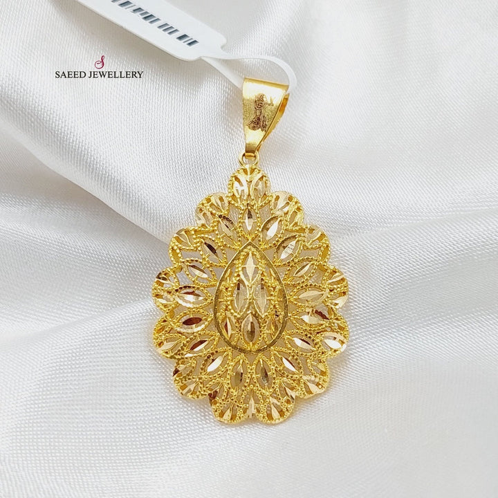 21K Gold Spike Pendant by Saeed Jewelry - Image 1