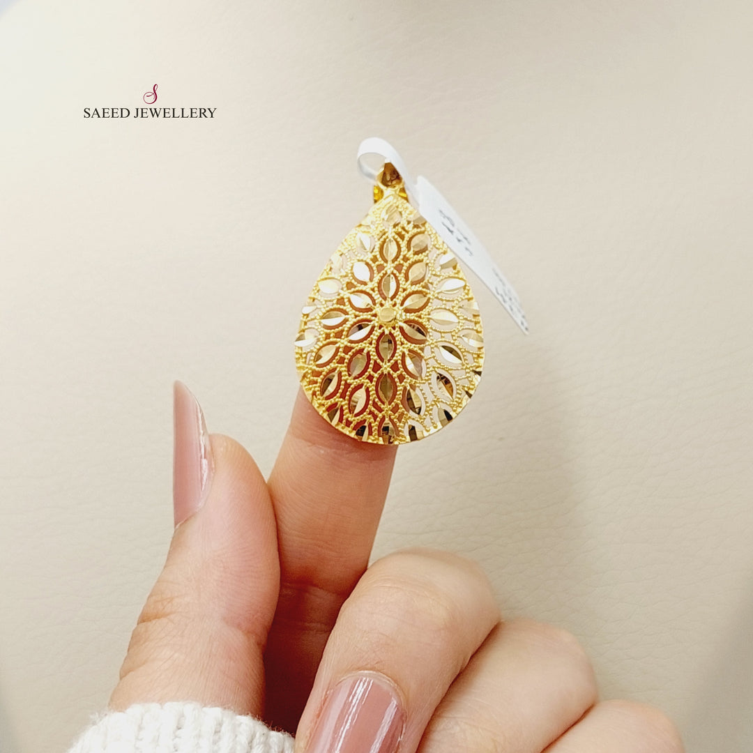 21K Gold Spike Pendant by Saeed Jewelry - Image 2