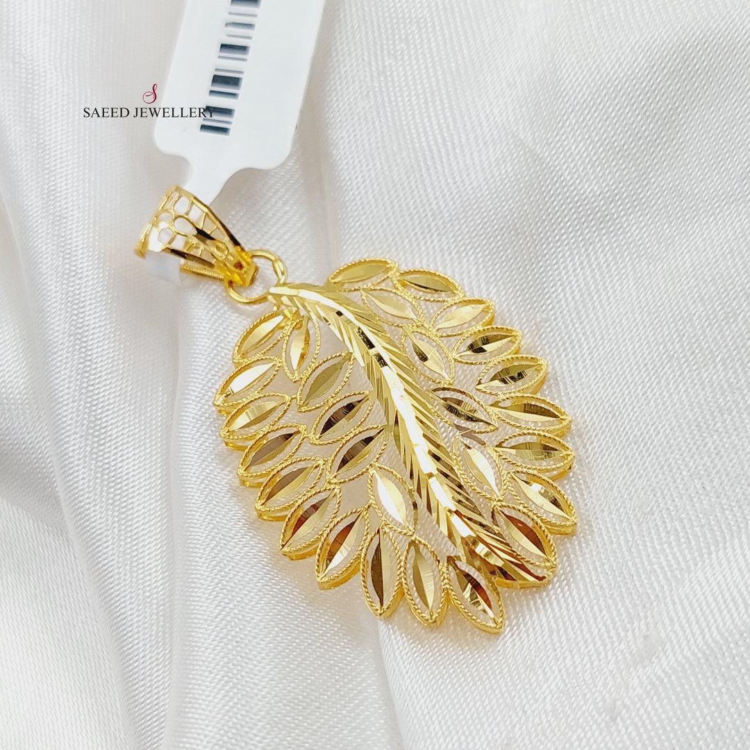 21K Gold Spike Pendant by Saeed Jewelry - Image 1