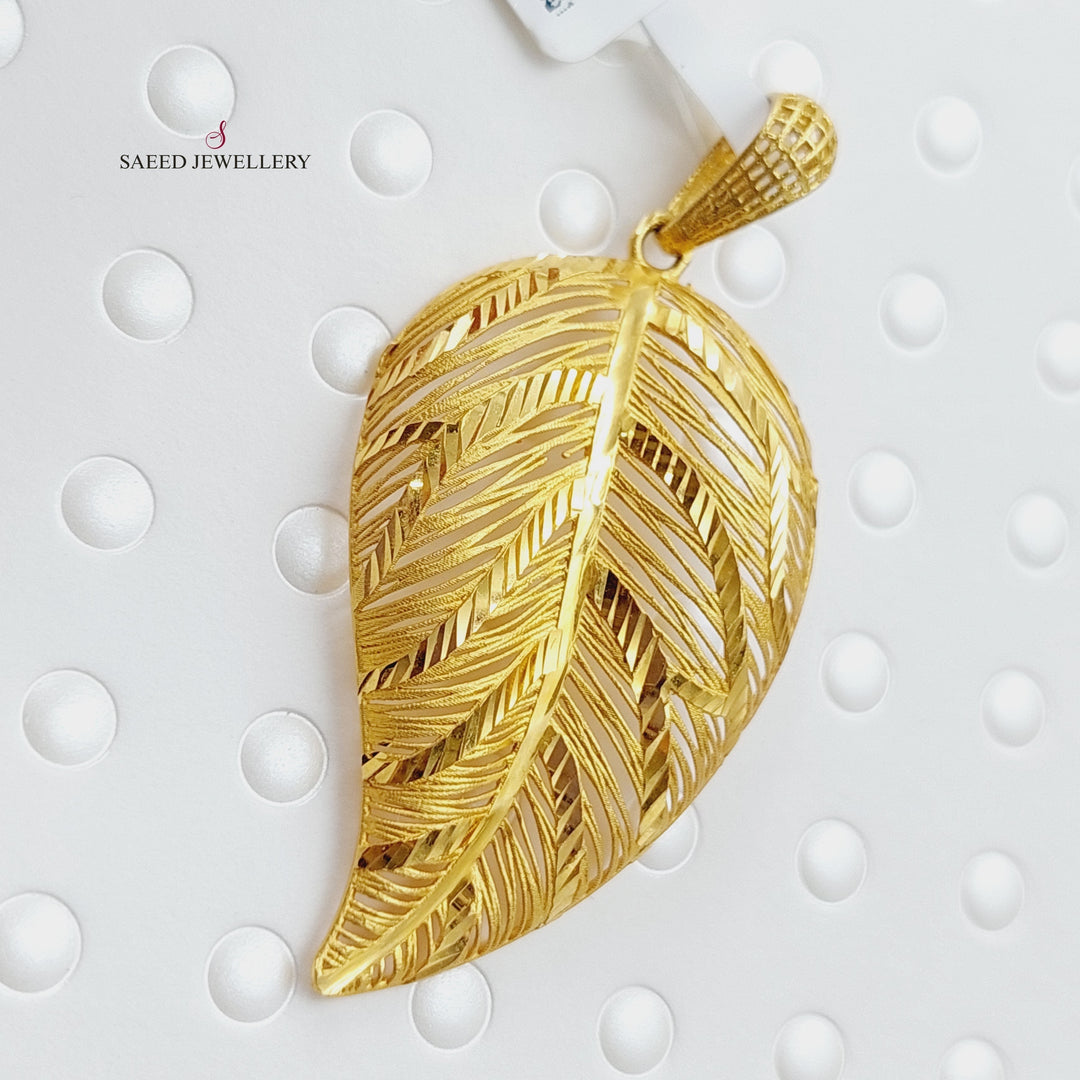 21K Gold Spike Pendant by Saeed Jewelry - Image 4