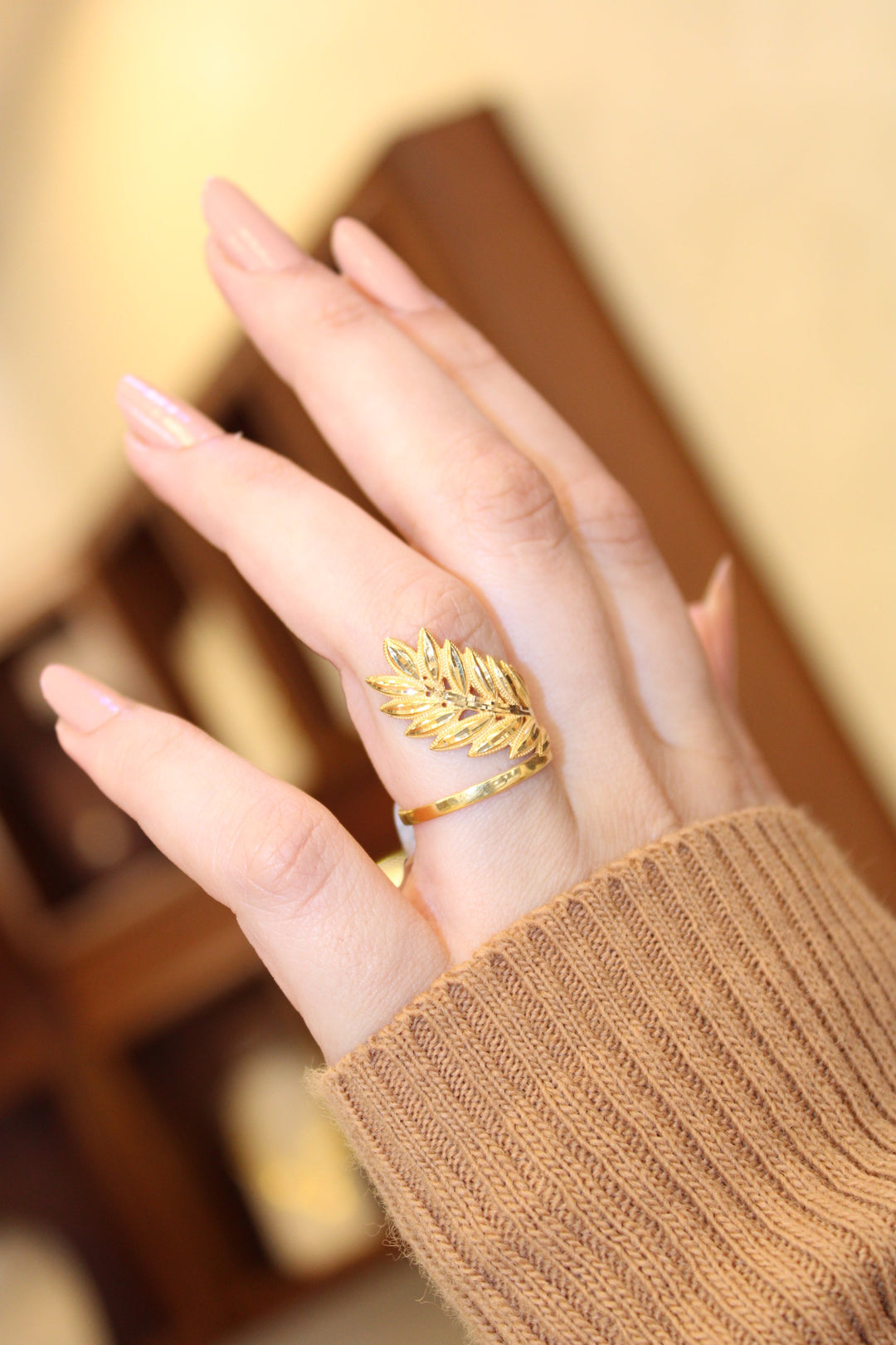 21K Gold Spike Ring by Saeed Jewelry - Image 2