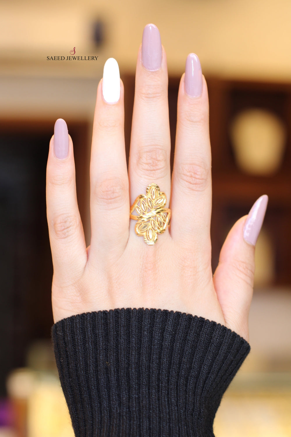 21K Gold Spike Ring by Saeed Jewelry - Image 2